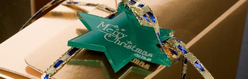 Acrylic star create with Gravoglas 1 for gifts