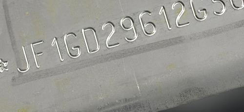 Vehicule Identification Number deep marking