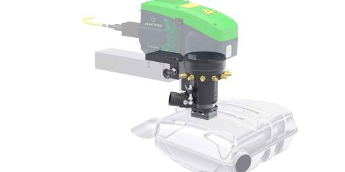 Mini-inline attached to fiber laser marking machine for a class 1 laser solution