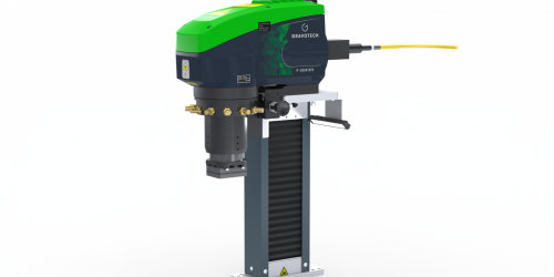 eZ Laser motorized axis with Fiber laser marking head and Mini-inline secure nose
