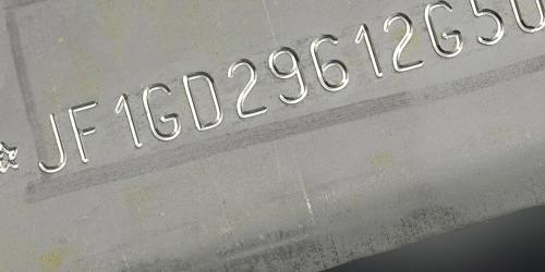 Vehicule Identification Number deep marking