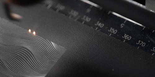 Laser vector lines engraving