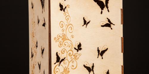 Laser wood cutting lantern diy