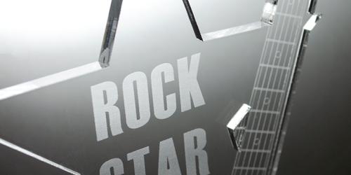 Trophy made with clear acrylic