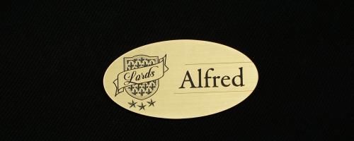 Hotel name badge