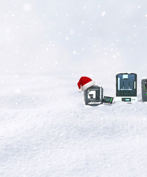M20 X, WeLase™ and LightSpeed 300 engraving machines in the snow