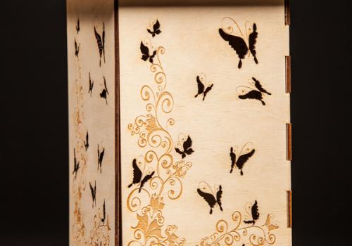 Laser wood cutting lantern diy