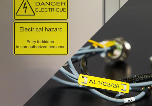 Signage normative hazard cabling id tag
