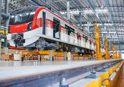 Train factory production line