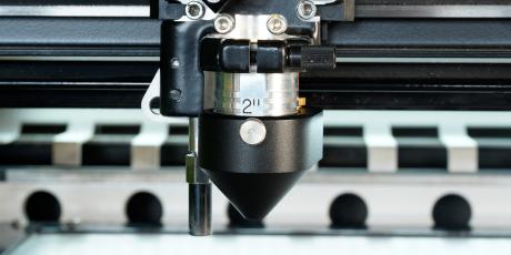 Front view of a laser nozzle