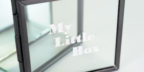 玻璃盒上的镀银蜡