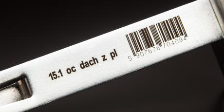 Laser marked metal side bracket