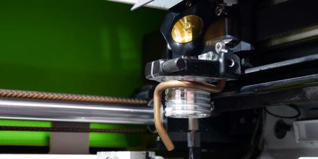 Interior of the LS100 laser marking machine