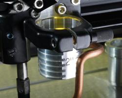 laser table lens close up